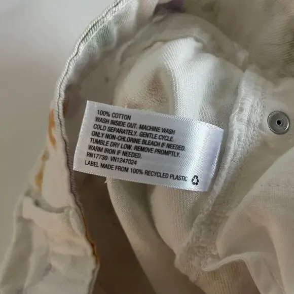 Wild Fable White Tie-Dye Fringe Highest Rise Shorts - Size 2 - Picture 7 of 7